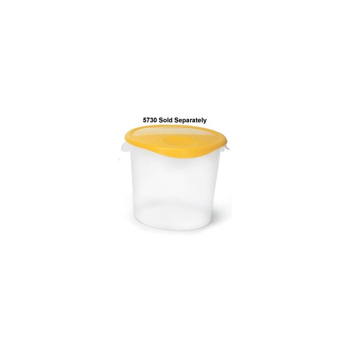 Rubbermaid 5728-24 Round Storage Container - 13.13" Dia. x 14" H - 22 qt. capacity - Clear