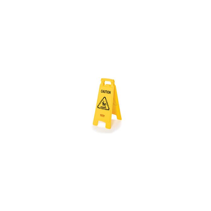 Rubbermaid 6112 Floor Sign with Multi-Lingual "Caution" Imprint, 2-Sided