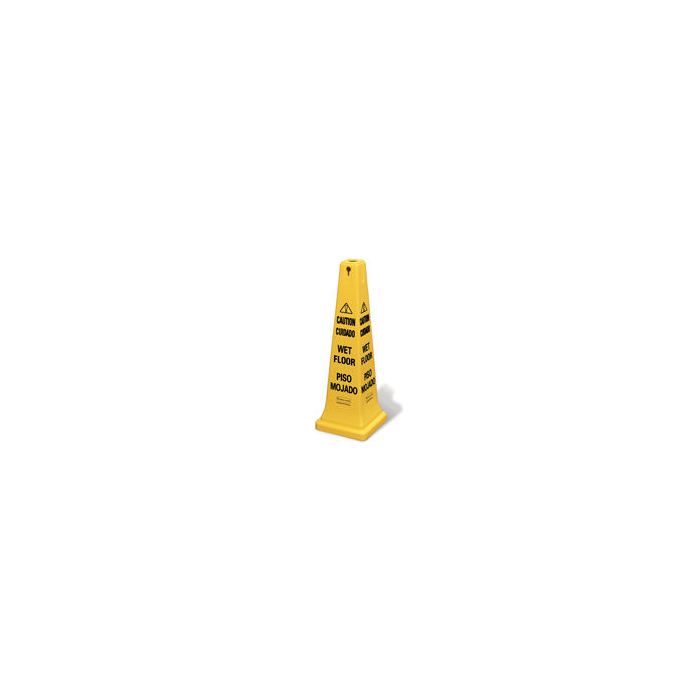 Rubbermaid 6276-77 Safety Cone 36" (91.4 cm) with Multi-Lingual "Caution, Wet Floor" Imprint