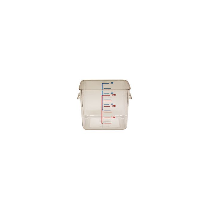 Rubbermaid 6306 Space Saving Square Container - 8.75" L x 8.8" W x 6.94" H - 6 Qt. Capacity - Clear