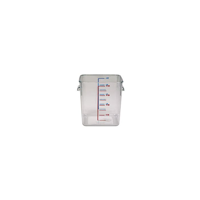 Rubbermaid 6308 Space Saving Square Container - 8.75" L x 8.8" W x 8.75" H - 8 Qt. Capacity - Clear