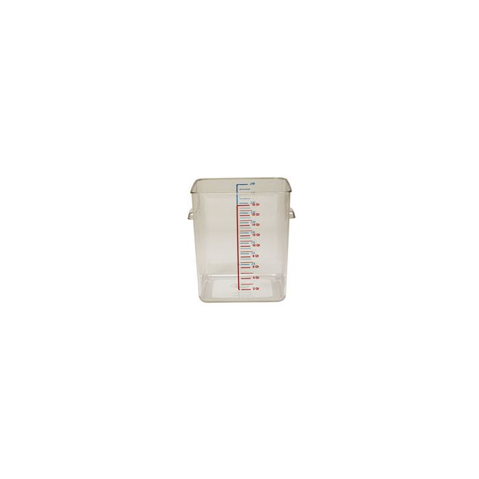 Rubbermaid 6312 Space Saving Square Container - 11.31" L x 10.5" W x 7.75" H - 12 Qt. Capacity - Clear