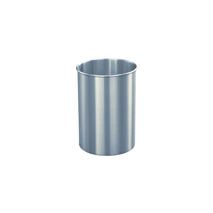 Glaro 66SA New Yorker Collection Wastebasket - 5 Gallon Capacity - 10" Dia. x 15" H - Satin Aluminum