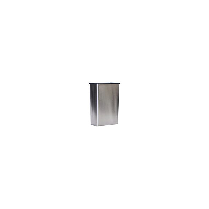 Witt Industries 70SS Rectangular Wastebasket - 88 quart capacity - 11" D x 20.5" W x 29.5" H - 1 Pack of 3 - Stainless Steel