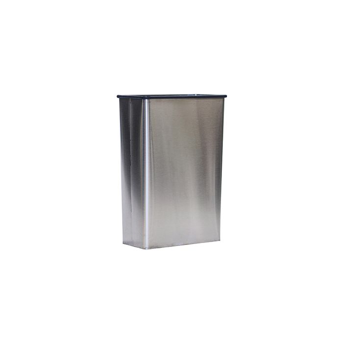 Witt Industries 70SS Rectangular Wastebasket - 88 quart capacity - 11" D x 20.5" W x 29.5" H - 1 Pack of 3 - Stainless Steel