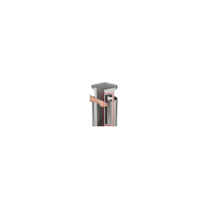 Commercial Zone 712529 Leafview Series Wall Mounted Cigarette Receptacle - 5” L x 6” W x 20” H - Stainless Steel