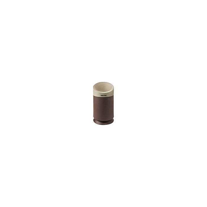 Commercial Zone 7531443999 Galaxy Collection Recycling Receptacle with "Trash Only" Lid - 30 Gallon Capacity - 21 1/2" Dia. x 39 1/2" H - Brown Base with Lunar Sand Top