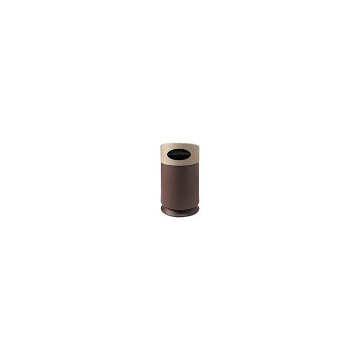 Commercial Zone 7531453999 Galaxy Collection Recycling Receptacle - 30 Gallon Capacity - 21 1/2" Dia. x 39 1/2" H - Brown Base with Lunar Sand Top