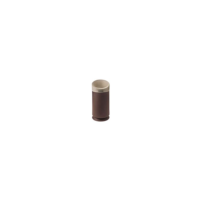 Commercial Zone 7533443999 Galaxy Collection Recycling Receptacle with "Trash Only" Lid - 40 Gallon Capacity - 21 1/2" Dia. x 45 1/2" H - Brown Base with Lunar Sand Top