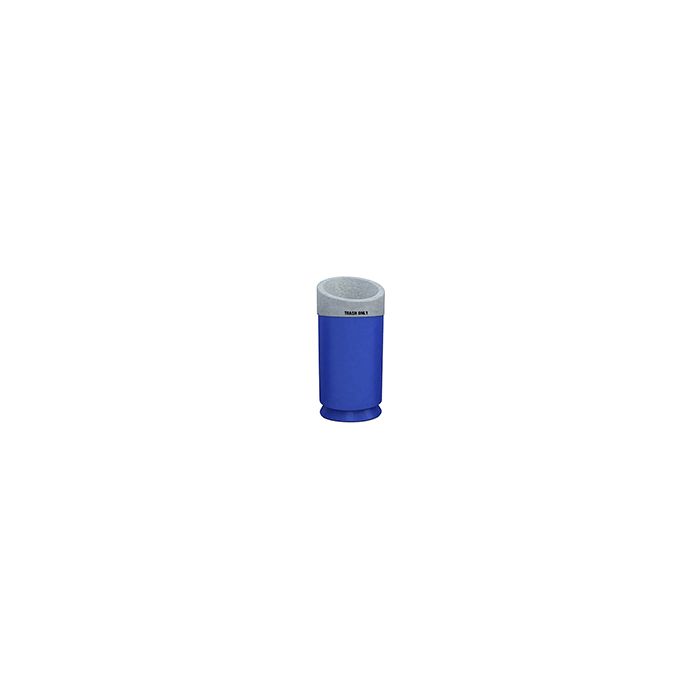 Commercial Zone 7533444099 Galaxy Collection Recycling Receptacle with "Trash Only" Lid - 40 Gallon Capacity - 21 1/2" Dia. x 45 1/2" H - Blue Base with Comet Gray Top