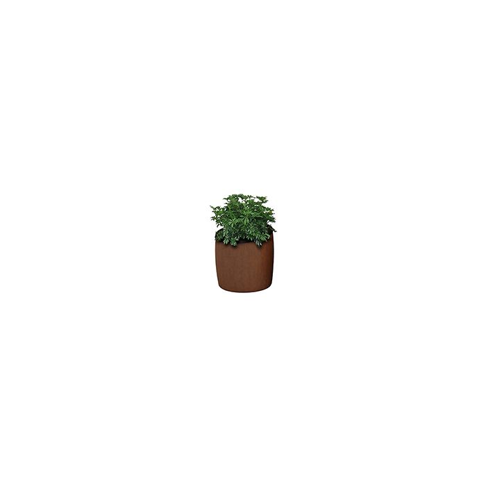 Commercial Zone 756345 Garden Series Elmwood Planter - 21" Dia. x 23" H - Espresso in Color