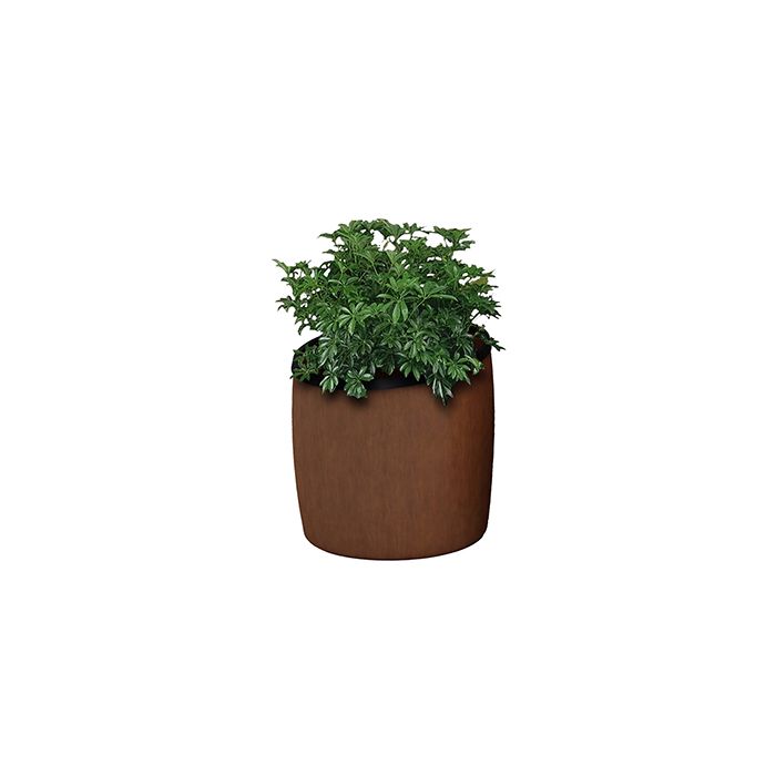 Commercial Zone 756345 Garden Series Elmwood Planter - 21" Dia. x 23" H - Espresso in Color