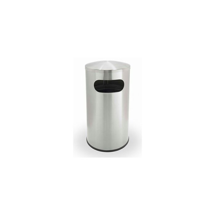 Commercial Zone 780329 Precision Series Allure Dome Waste Receptacle - 15 Gallon Capacity - 15 3/4" Dia. x 30" H - Stainless Steel