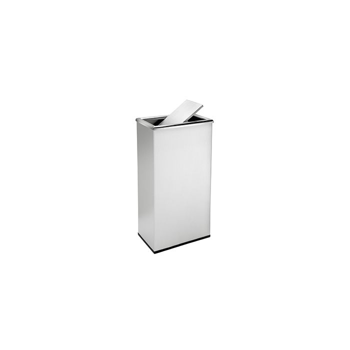 Commercial Zone 780829 Precision Series Swivel Top Waste Receptacle - 13.5 Gallon Capacity - 15" L x 9" W x 29 1/2" H  - Stainless Steel