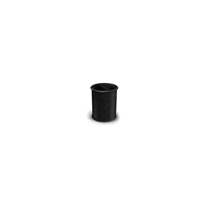 Commercial Zone 780946 Precision Series InnRoom Decorative Vinyl Wrapped Recycling Receptacle - 3.2 Gallon Capacity - 10 1/2" Dia. x 12 3/4" H - Black in Color