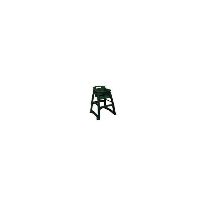 Rubbermaid 7814-88 Sturdy Chair Youth Seat without Wheels Ready-to-Assemble - 23.5" L x 23.5" W x 29.75" H - Dark Green in Color