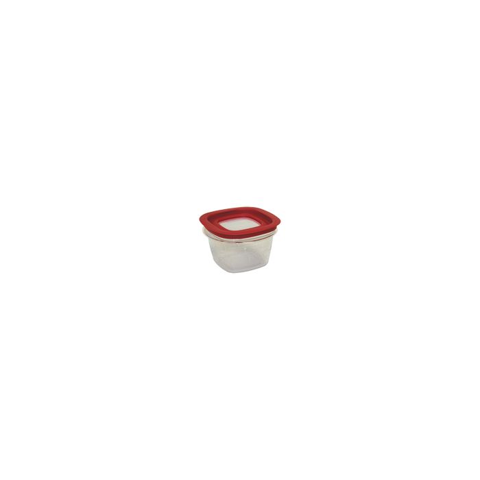 Rubbermaid 7H75TR Premier Small Capacity Storage Container with Lid - 5.06" Sq. x 3.38" H - 2 cup capacity