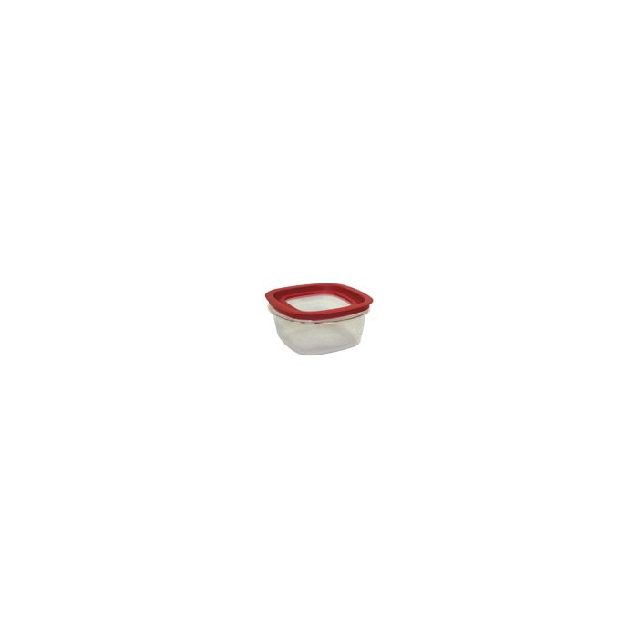 Rubbermaid 7H77TR Premier Small Capacity Storage Container with Lid - 7.13" Sq. x 3.56" H - 5 cup capacity