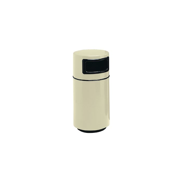 Witt Industries 7C-1838T Round Fiberglass Waste Receptacle with 1 Side Entry Opening - 25 Gallon Capacity - 18" Dia. x 38" H