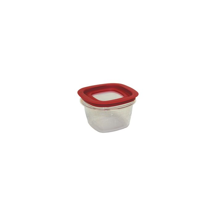 Rubbermaid 7H75TR Premier Small Capacity Storage Container with Lid - 5.06" Sq. x 3.38" H - 2 cup capacity