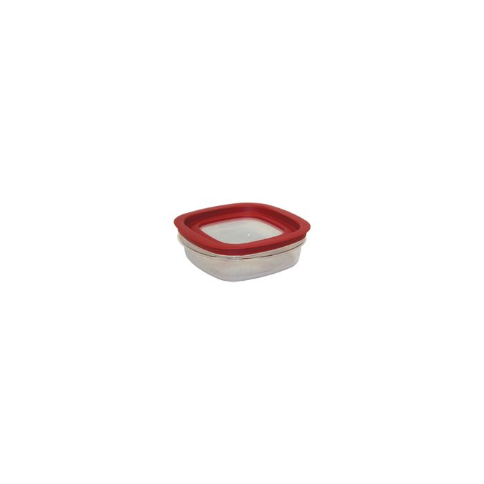 Rubbermaid 7H76TR Premier Small Capacity Storage Container with Lid - 7.13" Sq. x 2.5" H - 3 cup capacity