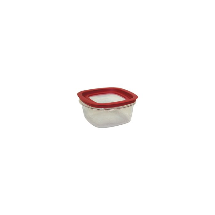 Rubbermaid 7H77TR Premier Small Capacity Storage Container with Lid - 7.13" Sq. x 3.56" H - 5 cup capacity