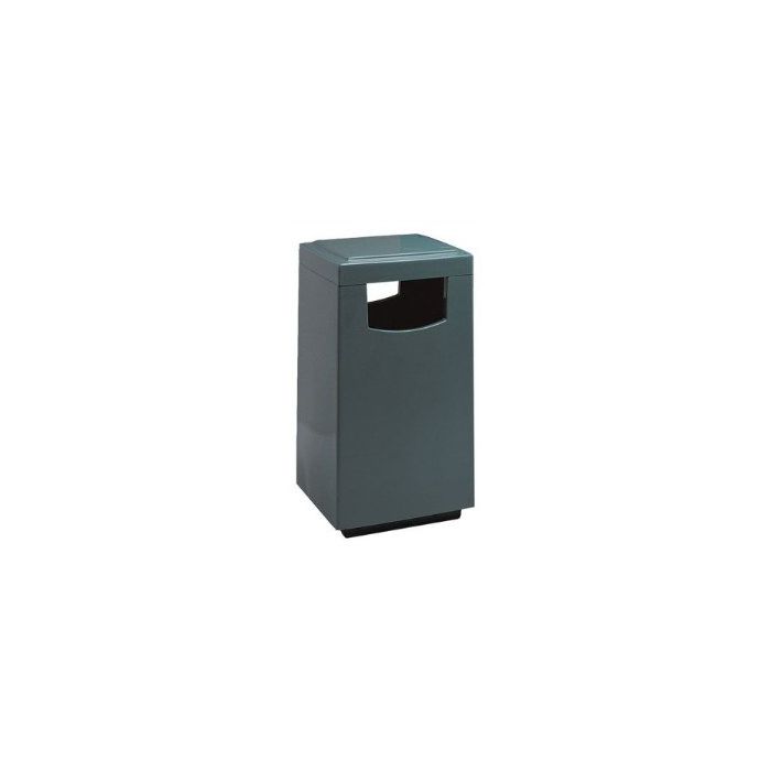 Witt Industries 7S-2040T Square Fiberglass Waste Receptacle with Side Entry Openings - 30 Gallon Capacity - 20" Sq x 40" H