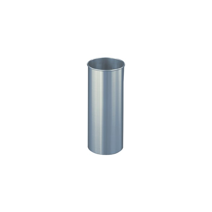 Glaro 922SA New Yorker Collection Wastebasket - 6 Gallon Capacity - 9" Dia. x 23" H - Satin Aluminum