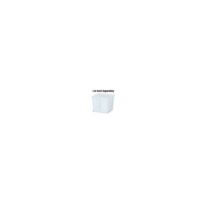 Rubbermaid 9F05 Space Saving Square Container - 8.75" L x 8.31" W x 6.94" H - 6 Qt. Capacity - White