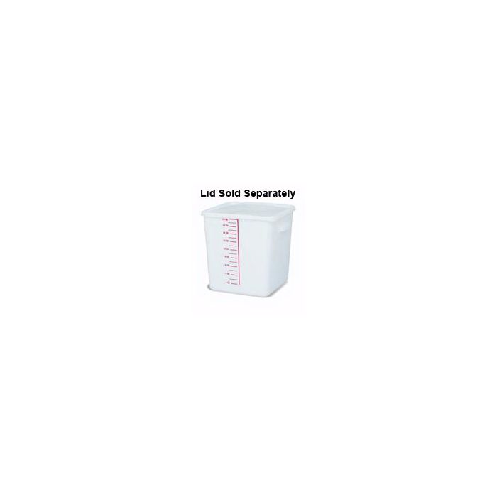 Rubbermaid 9F08 Space Saving Square Container - 11.31" L x 10.5" W x 11.94" H - 18 Qt. Capacity - White