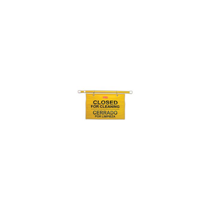 Rubbermaid 9S16 Site Safety Hanging Sign with Multi-Lingual "Closed for Cleaning" Imprint