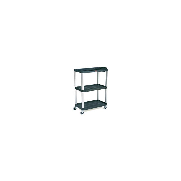 Rubbermaid 9T33 Audio-Visual Cart, Open Cart with 3 Shelves, 4" dia Casters - 36.5" L x 20" W x 48.13" H - 300 lb capacity - 32" Max TV Size