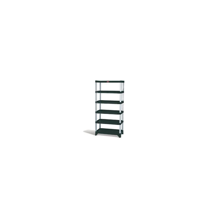 Rubbermaid 9T40 Shelving, 6-Shelf Unit - 35.13" L x 20" W x 72.75" H - 800 lb capacity