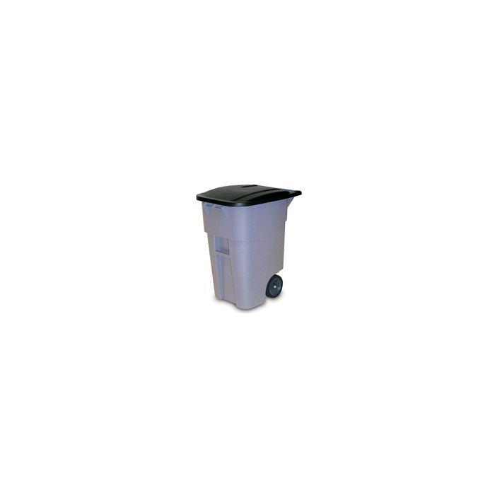 Rubbermaid 9W27 BRUTE Rollout Container with Lid - 50 Gallon Capacity