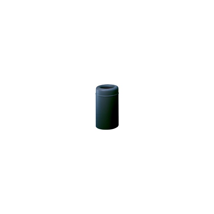 Rubbermaid / United Receptacle AOT30BK Crowne Collecton Small Open Top Trash Receptacle - 30-Gallon Capacity - 20" Dia. x 34.5" H - 12" Dia. Disposal Opening - Black body with Black Top