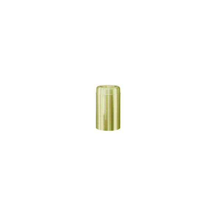 Rubbermaid / United Receptacle AOT30SB Crowne Collecton Small Open Top Trash Receptacle - 30-Gallon Capacity - 20" Dia. x 34.5" H - 12" Dia. Disposal Opening - Satin Brass