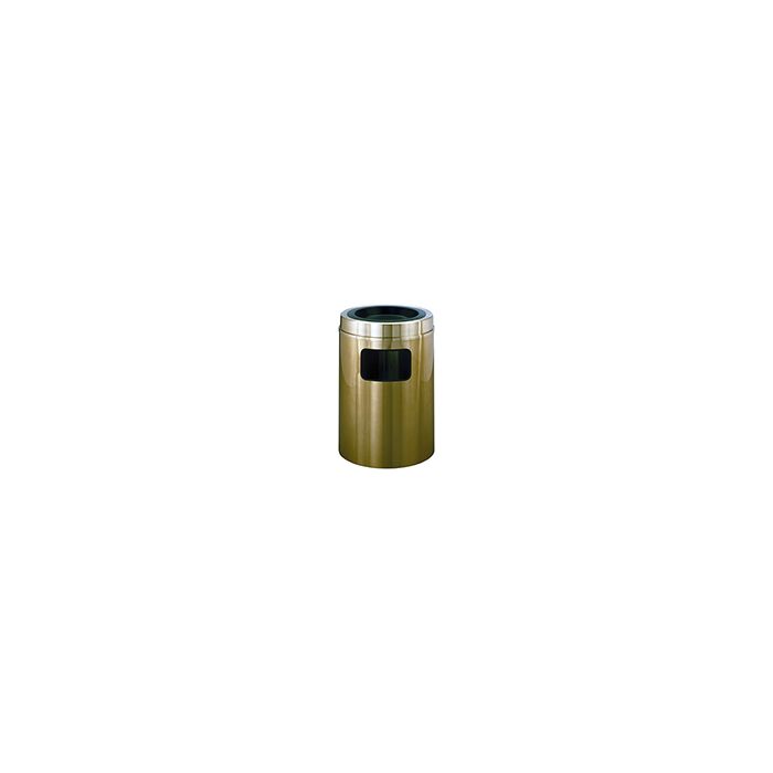 Glaro C2060BE Atlantis "All-Weather" Collection  Sand Cover Ash/Trash Receptacle - 17 Gallon Capacity - 20" Dia. x 31" H - Satin Brass