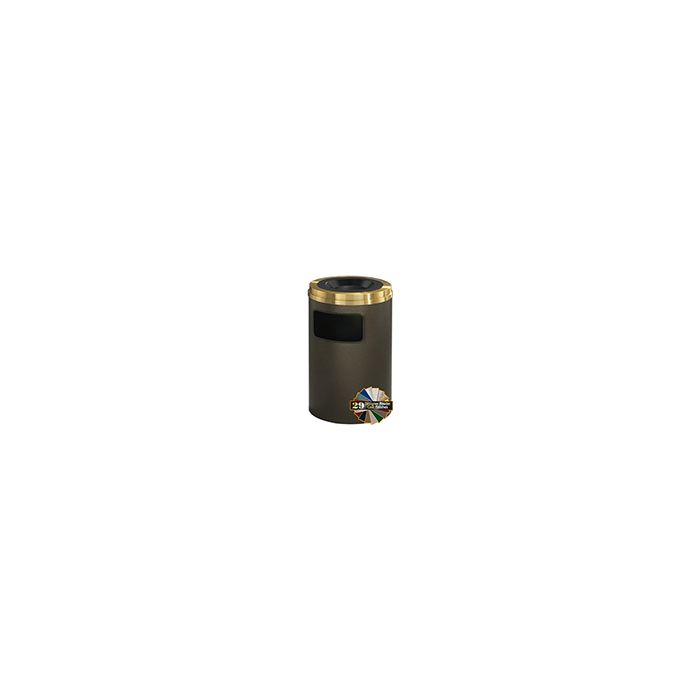 Glaro C2060 Mount Everest Sand Cover Ash/Trash Receptacle - 17 Gallon Capacity - 20" Dia. x 31" H - Satin Brass Cover