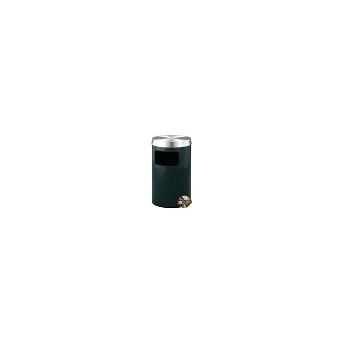 Glaro C2066 Mount Everest Flat Top Receptacle - 17 Gallon Capacity - 20" Dia. x 31" H - Satin Aluminum Cover