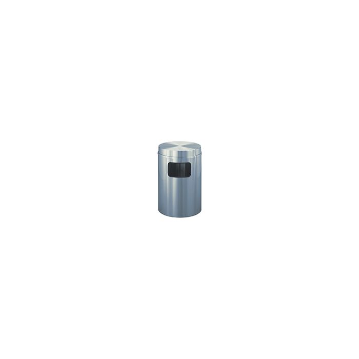 Glaro C2066SA New Yorker Collection Flat Top Garbage Can - 17 Gallon Capacity - 20" Dia. x 31" H - Satin Aluminum