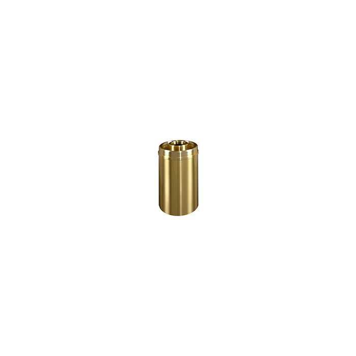 Glaro D2035BE Atlantis "All-Weather" Collection Donut Top Ash/Trash Receptacle - 33 Gallon Capacity - 20" Dia. x 35" H - Satin Brass