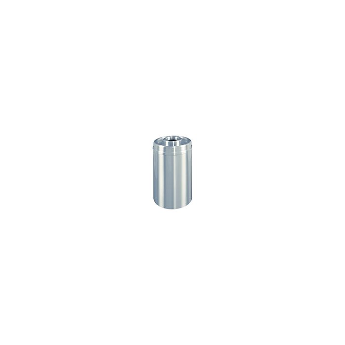 Glaro D2035SA New Yorker Collection Donut Top Ash/Trash Receptacle - 33 Gallon Capacity - 20" Dia. x 35" H - Satin Aluminum