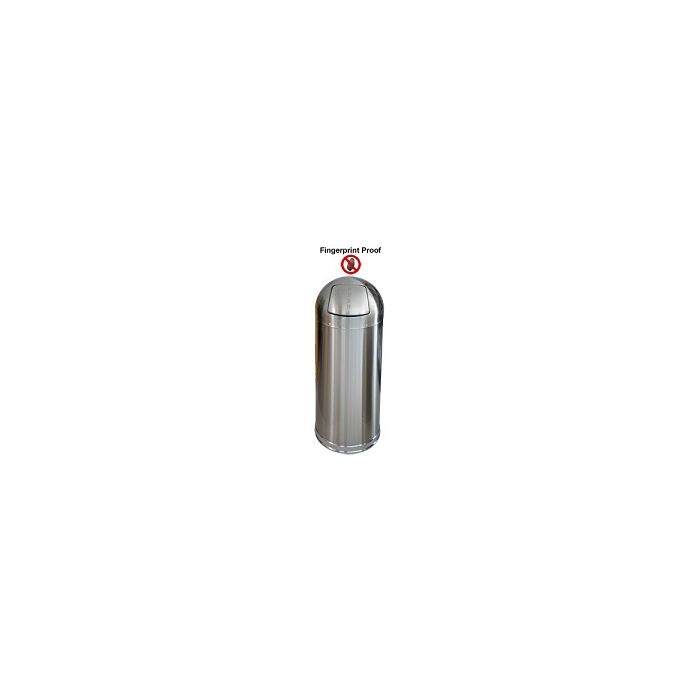 Imprezza DT15FPSSGL Bullet Dome Top Trash Can - 15 Gallon Capacity - 15" Dia. x 35 1/2" H - Fingerprint Proof Stainless Steel