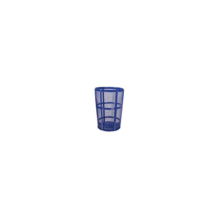 Witt Industries EXP-52-BL Mesh Steel Street Basket - 48 U.S Gallon - 23" Dia. x 33" H - Blue in Color