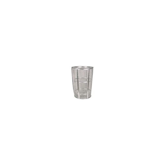 Witt Industries EXP-52-G Mesh Steel Street Basket - 48 U.S Gallon - 23" Dia. x 33" H - Galvanized