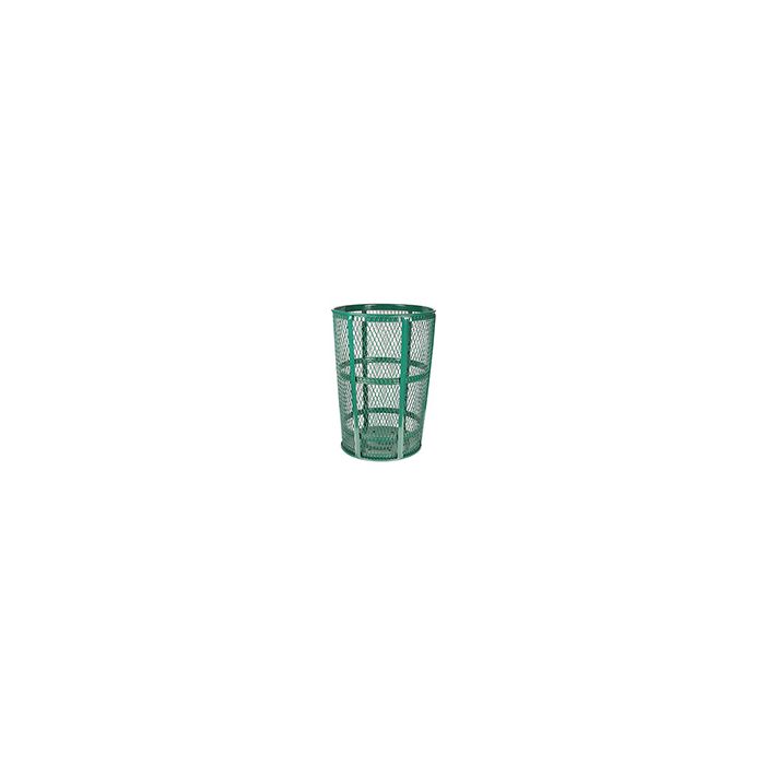 Imprezza EM48GR Mesh Steel Street Basket - 48 U.S Gallon - 23" Dia. x 33" H - Green in Color