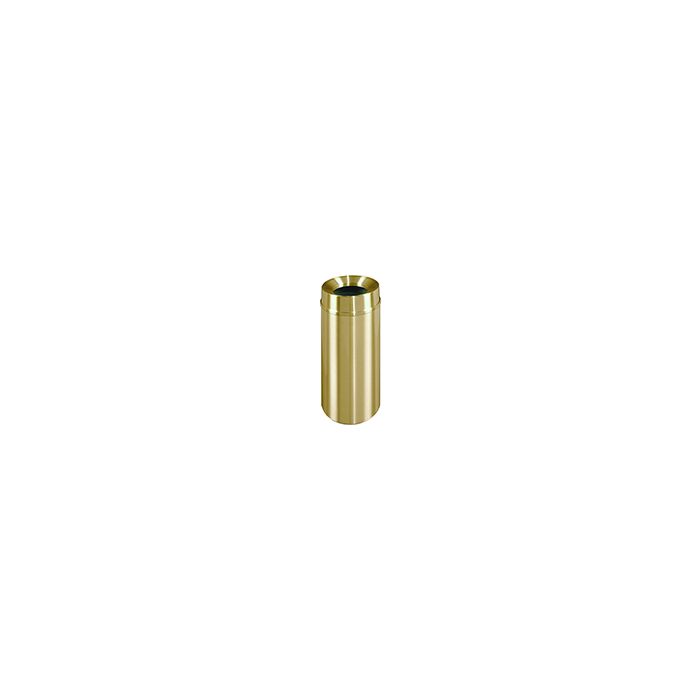 Glaro F1232BE Atlantis "All-Weather" Collection Funnel Top Receptacle - 12 Gallon Capacity - 12" Dia. x 32" H - Satin Brass