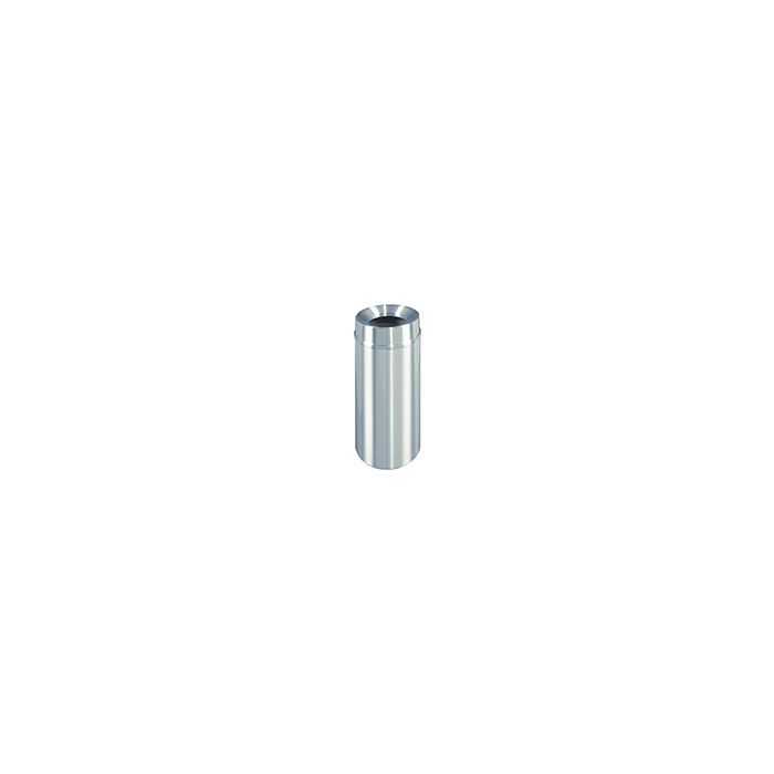 Glaro F1232SA New Yorker Collection Funnel Top Receptacles - 12 Gallon Capacity - 12" Dia. x 32" H - Satin Aluminum