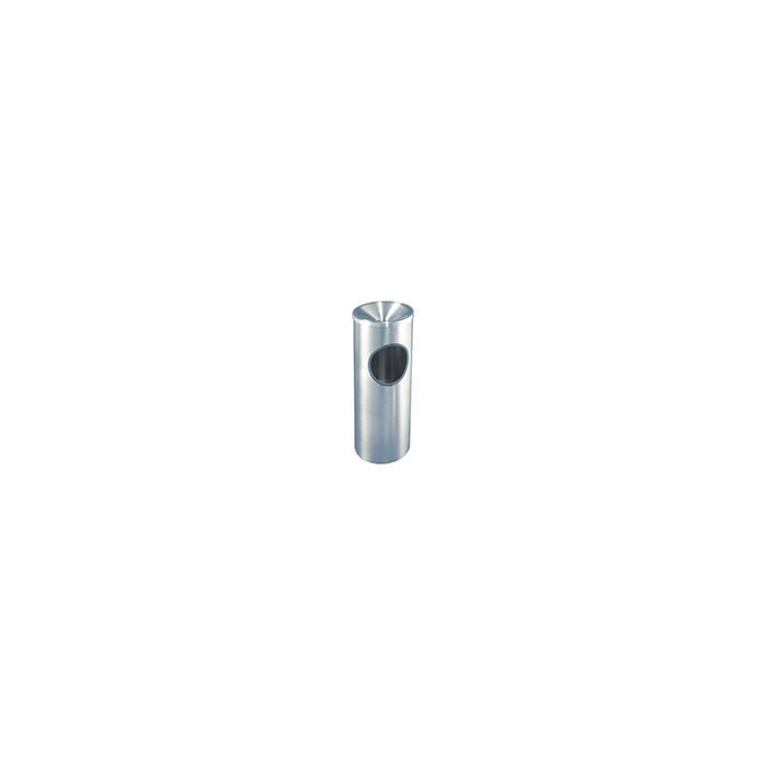 Glaro F192SA New Yorker Collection Ash/Trash Receptacle with Funnel Top - 3 Gallon Capacity - 9" Dia. x 23" H - Satin Aluminum