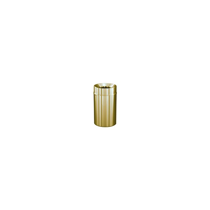 Glaro F2035BE Atlantis "All-Weather" Collection Funnel Top Receptacle - 33 Gallon Capacity - 20" Dia. x 35" H - Satin Brass